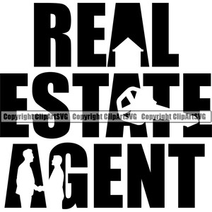 Real Estate Agent Realtor Realty Buy Sell Rent Mortgage Loan Lender Service Silhouette Design Logo SVG PNG Clipart Vector Cut Cutting File