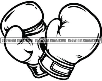 May include: A pair of black and white boxing gloves, with the laces tied together.