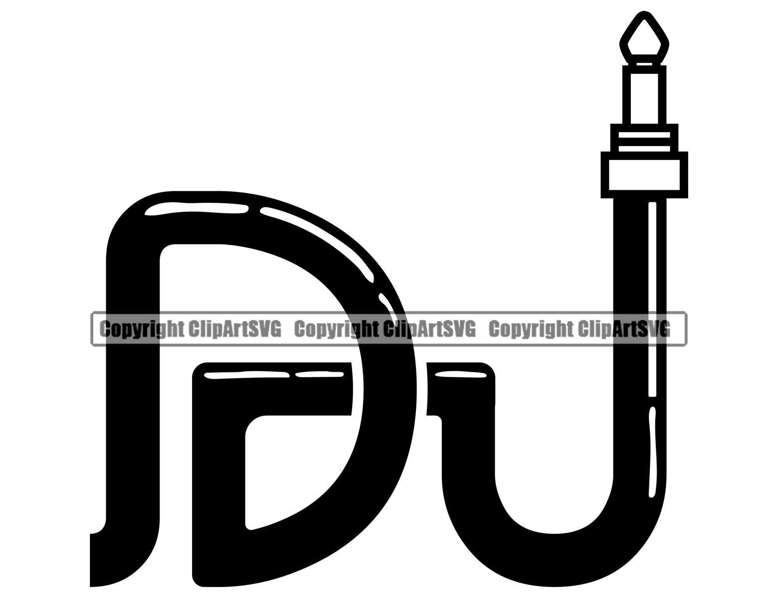 DJ Disc Jockey Audio Plug Music Cord Cable Turntable Record Etsy