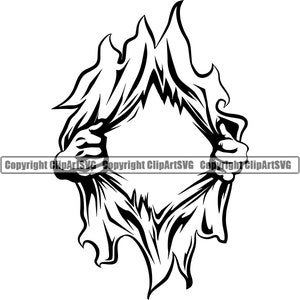 Manos Rasgar Rasgar Camisa abierta Ropa Tela Símbolo Rasgar Rasgar Revelar Mostrar Elemento de diseño Arte Logotipo SVG Png Clipart Vector Corte Archivo de corte