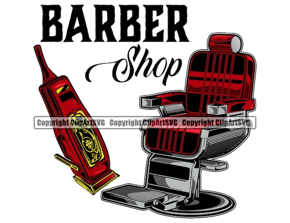 Barber Clippers Chair Barbershop Salon Pole Haircut Hair Cut - Etsy
