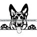 German Shepherd #24 Peeking Smiling Dog Breed K-9 Pet Police Cop Law Enforcement Pedigree Logo .SVG .PNG Clipart Vector Cricut Cut Cutting 