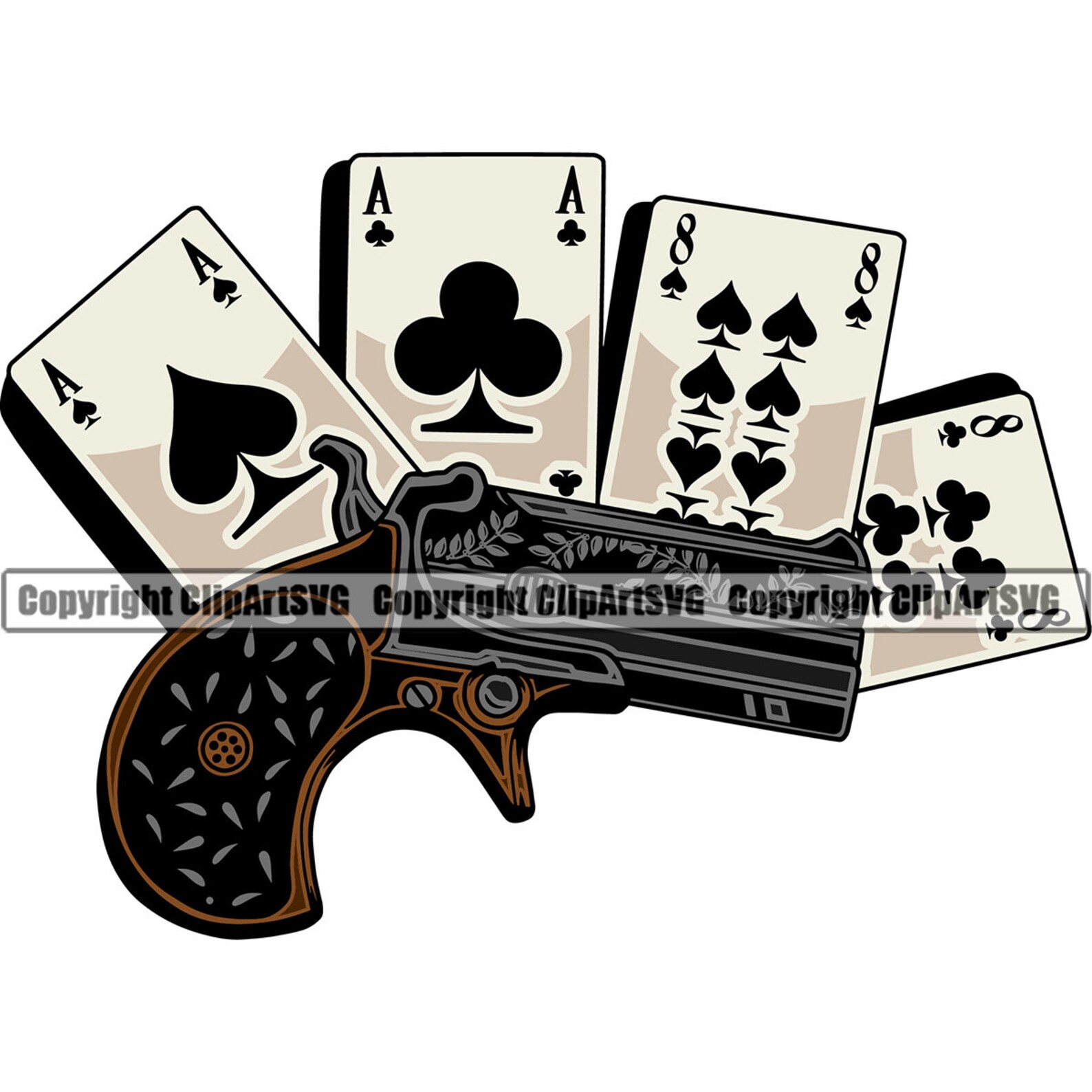 Poker Vintage Western Gun Playing Card Gambling Gamble Casino Etsy