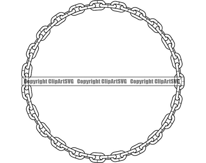 Chain Link Circle Frame Endless Metal Rope Steel Towing Etsy