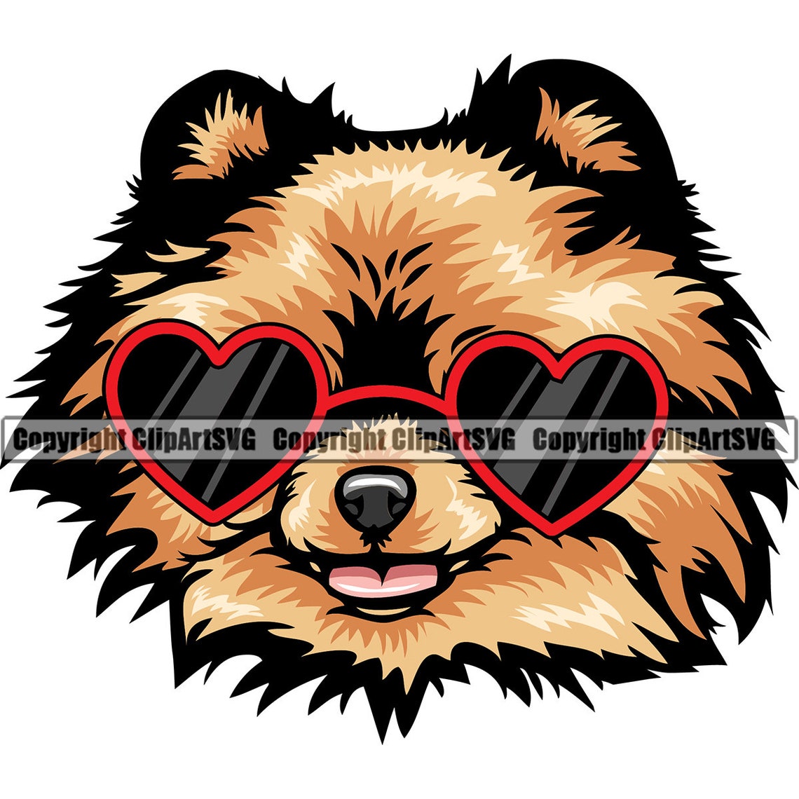 Pomeranian Dog Heart Sunglasses American Breed Puppy Pup Pet Etsy