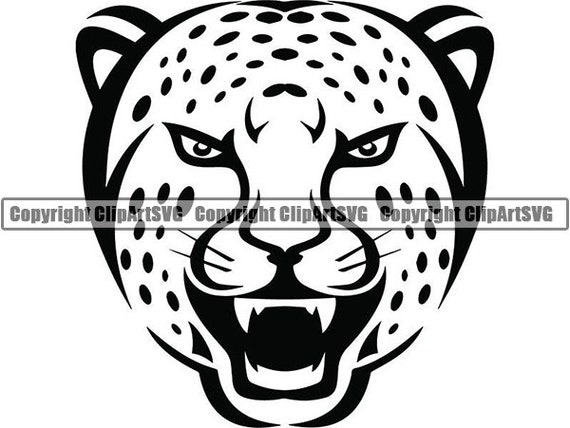 Cheetah Head Middle High School Sports Team Mascot