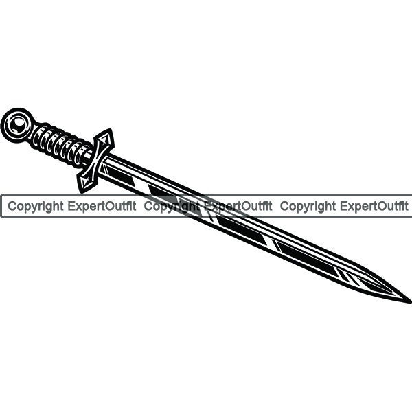 Occupation Knight Sword Blade Weapon Protection Medieval Soldier Handle Tip Sheath Scabbard Steel.SVG .PNG Clipart Vector Cricut Cut Cutting