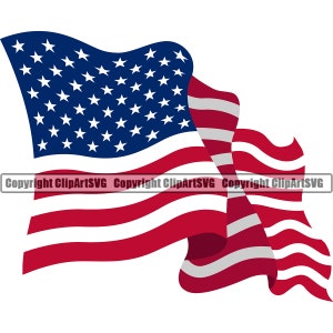United States USA Wavy Waving Flag Pole America American US Country World Nation Design Element Logo Jpg Png Clipart Vector Cut Cutting File