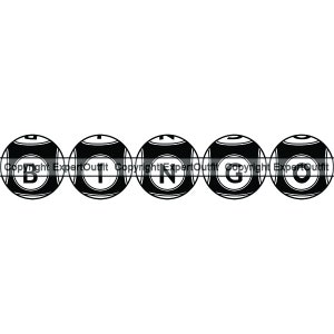 Bingo #8 Glücksspiel Glücksspiel Lotterie Lotto Kugel Keno Kasino Wetten Spiel .SVG .EPS .PNG Clipart Vektor Cricut Schneiden Schneiden Download Printable