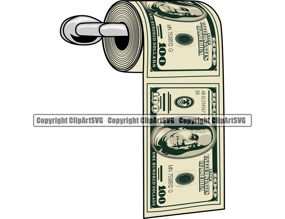 Money Toilet Paper Roll 100 Hundred Dollar Bills Knot Cash Etsy
