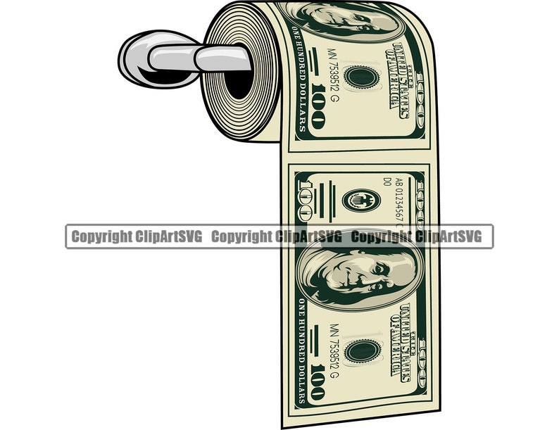 Money Toilet Paper Roll 100 Hundred Dollar Bills Knot Cash Etsy