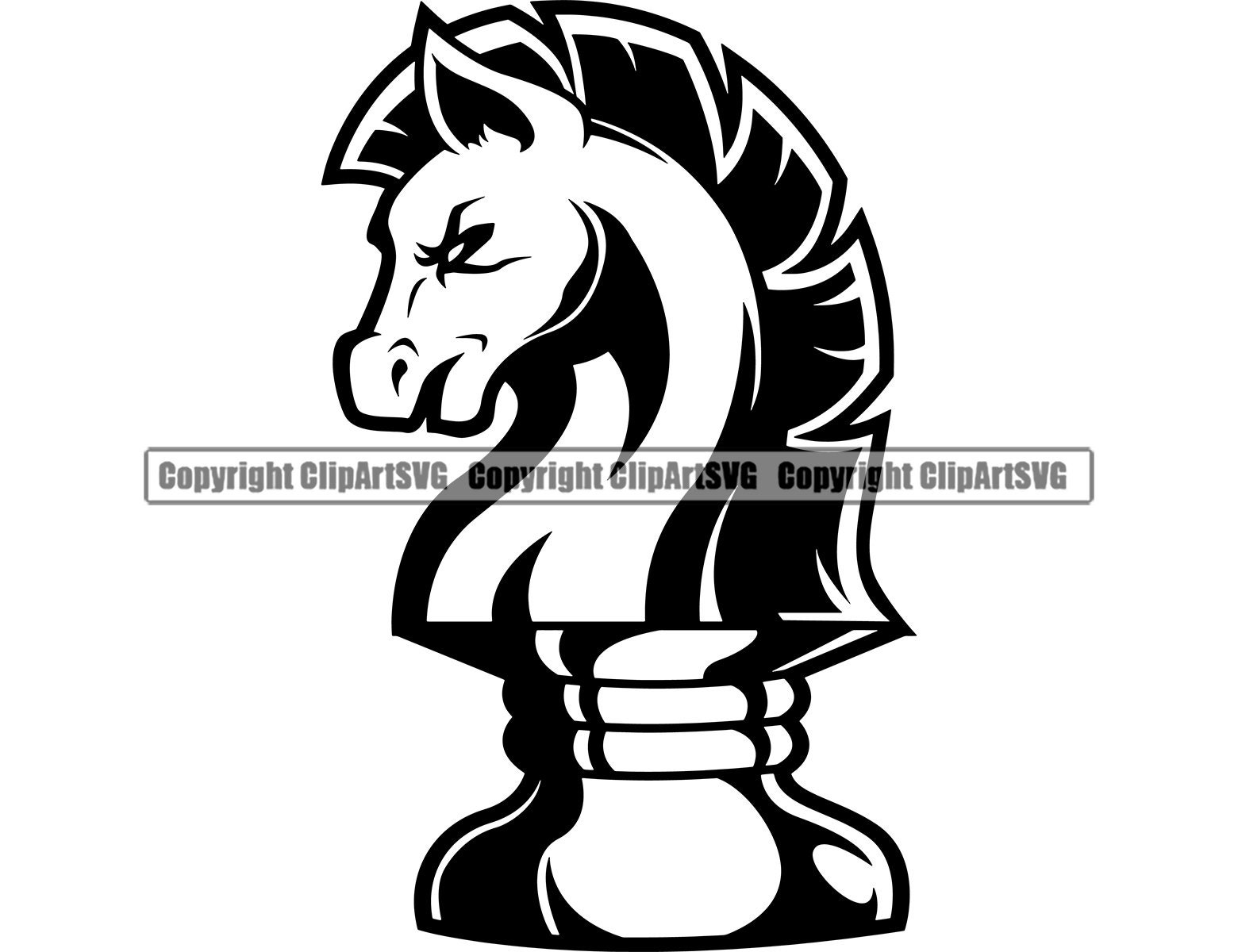 Chess Piece Black King Club Pieces Banner Board Game Check Mate Player  Competition FIDE Master .SVG .PNG Clipart Vector Cricut Cut Cutting