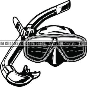 Tauchen Maske # 9 Luftregler Schutzbrillen Snorkel Snorkeling Nautical Swim Schwimmen Unterwasser Gear.SVG .EPS .PNG Vektor Cricut Cut Cutting