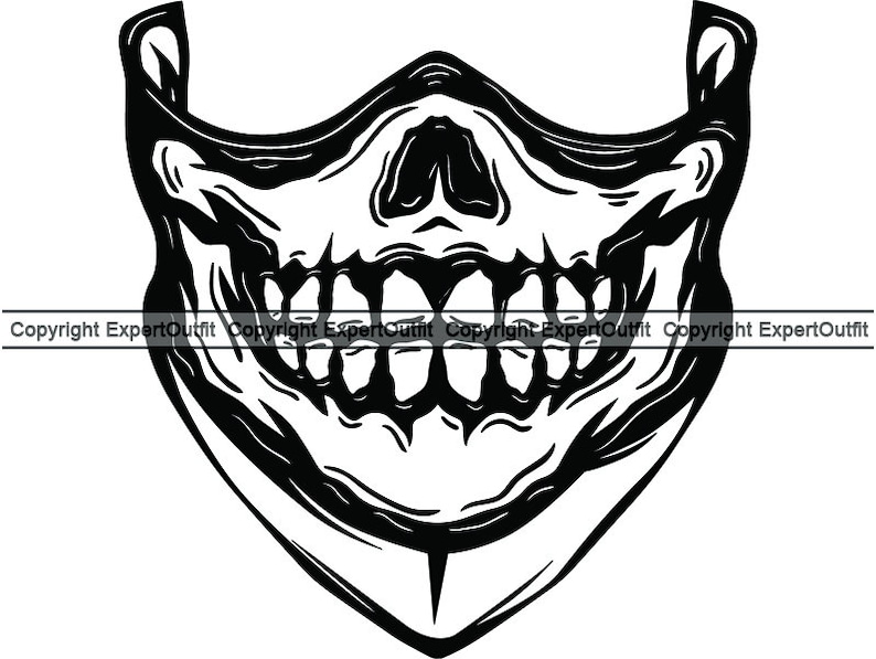 Mask 7 Skull Grin Death Kill Killer Gang Skeleton Thug Etsy