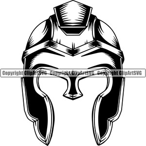 Spartan Battle Casco Guerrero Signo Espada Vikingo Bárbaro Medieval Mascota Angry Man Juego Diseño Logotipo SVG PNG Clipart Vector Corte Corte
