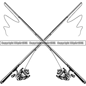 Fishing Hook. Files Prepared for Cricut. SVG Clip Art. Digital