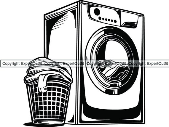Maid Laundry Machine Basket Wash Clean Clothes Dirty Worn Washing Mat Soap  Equipment Appliance .SVG .PNG Clipart Vector Cricut Cut Cutting -   Israel