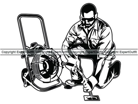 Plumber 3 Plumber Repair Plumbing Work Worker Service Etsy