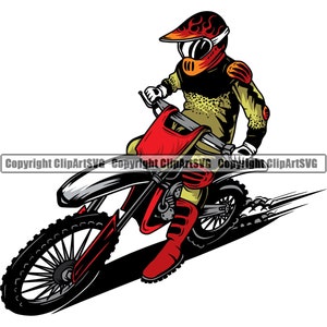 Motorcycle Racing Dirt Bike Helmet Motorcross Motocross Extreme Race Motorbike Moto Sport Racer Art Logo SVG PNG Vector Clipart Cut Cutting
