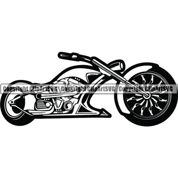 Motorcycle 7 Custom Chopper Outlaw Motorbike Bike Biker Etsy