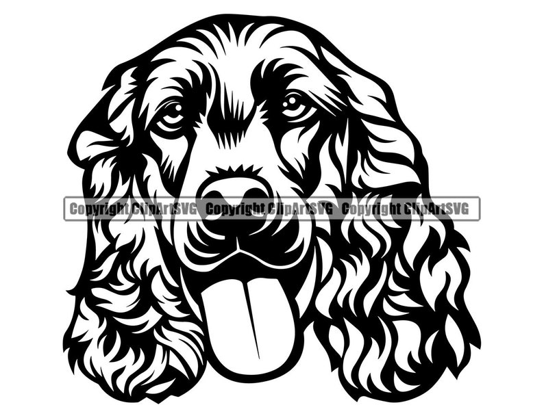 Cocker Spaniel Dog Breed Head Happy Face Paw Puppy Pup Pet K9 Etsy