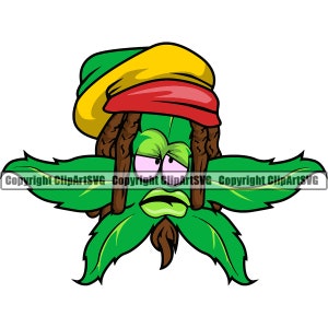 Marihuana Blatt Rasta Reggae Flagge Dread Dreadlock Rauch Blatt Gelenk Knospe Topf Unkraut Cannabis Hanf Shop Kräuter Design Logo SVG Clipart Vektor Schnitt
