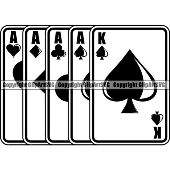 Poker 19 Four Aces Playing Card Gambling Gamble Casino Bet Etsy