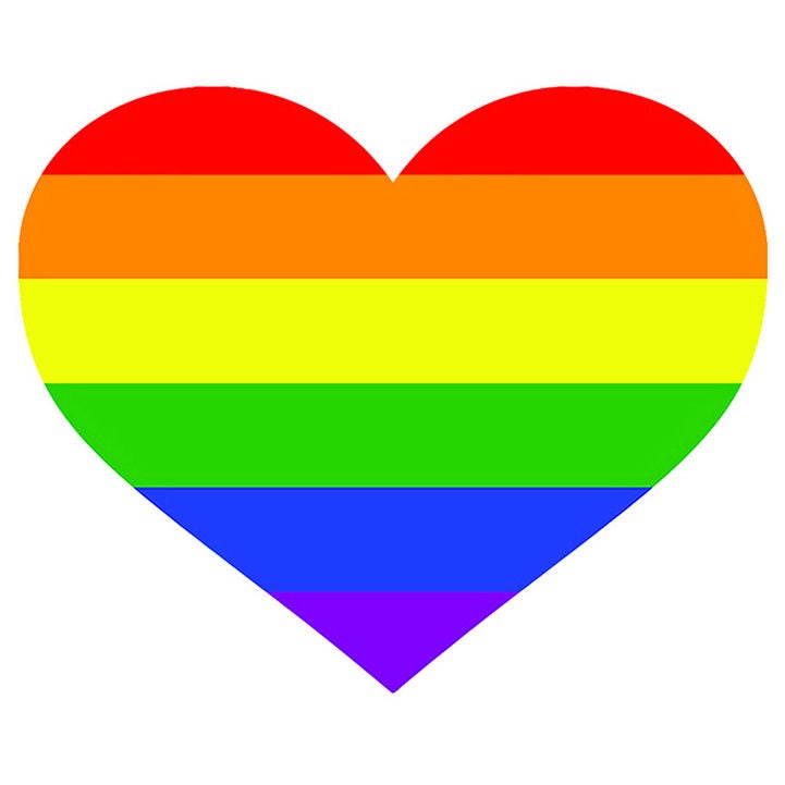 Gay Rainbow Heart Shaped Flag Lgbt Pride Interest Lesbian Love Etsy