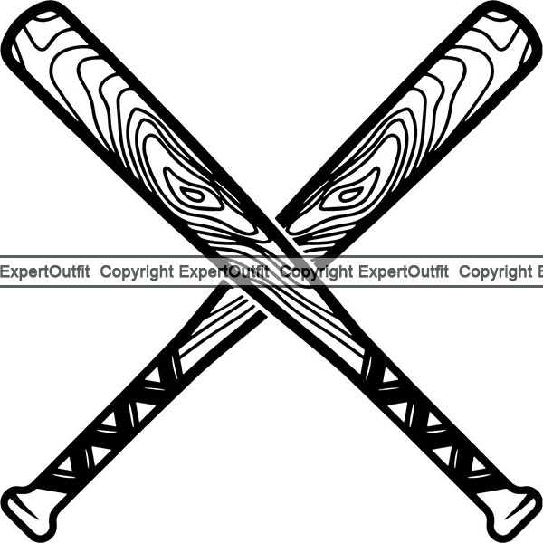 Sport Softball Baseball Bat Hobby Ball Player Game Wooden Wood Metal Paddle Gear Pitch Field Hit .SVG .PNG Clipart Vector Cricut Cut Cutting