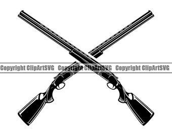 Crossed Shotguns Svg - Etsy