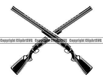 Crossed Shotguns Svg - Etsy