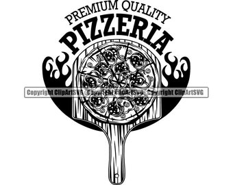Pizza Slice Pie Toppings Steaming Hot Home Made Food Delivery Label Cook Italian Cheese Meal Logo.SVG .PNG Clipart Vector Cricut Cut Cutting
