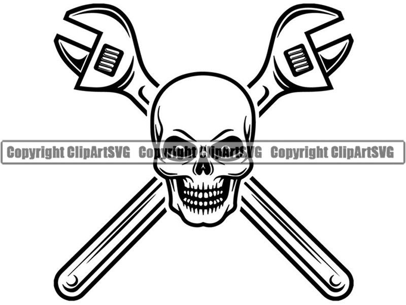 Mechanic Logo 62 Wrench Engine Auto Car Part Biker Motorcycle Etsy