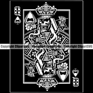 Queen Spades Cráneo Esqueleto Poker Juego de cartas Juego Casino Apuesta Apuestas Juegos de Blackjack SVG PNG Clipart Vector Cricut Corte Corte