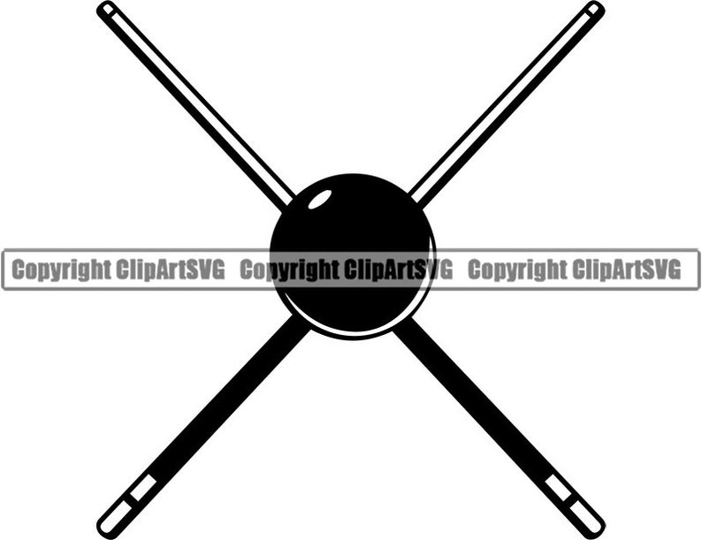 Billiards Pool Logo #40 Que Stick Eight 8 Nine 9 Ball Snooker Competition  Tournament Sports Game Ribbon .SVG .EPS .PNG Vector Cut Cutting - 