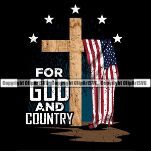 Soldado caído Veterinario Veterano EE.UU. Bandera Cruz para Dios y el país Signo Héroe de guerra EE.UU. P.O.W M.I.A Arte Diseño Logotipo SVG Vector Clipart Archivo de corte