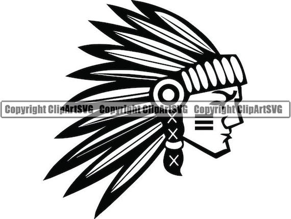 cartoon native american chief