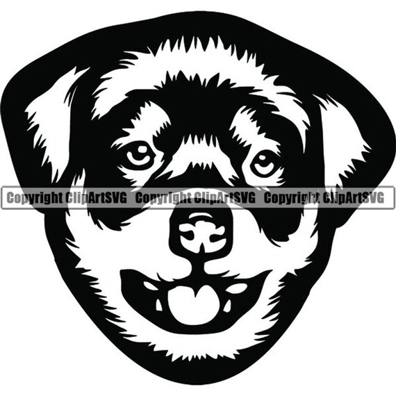 Rottweiler 66 Smiling Happy Puppy Dog Breed Animal Pet Guard Etsy