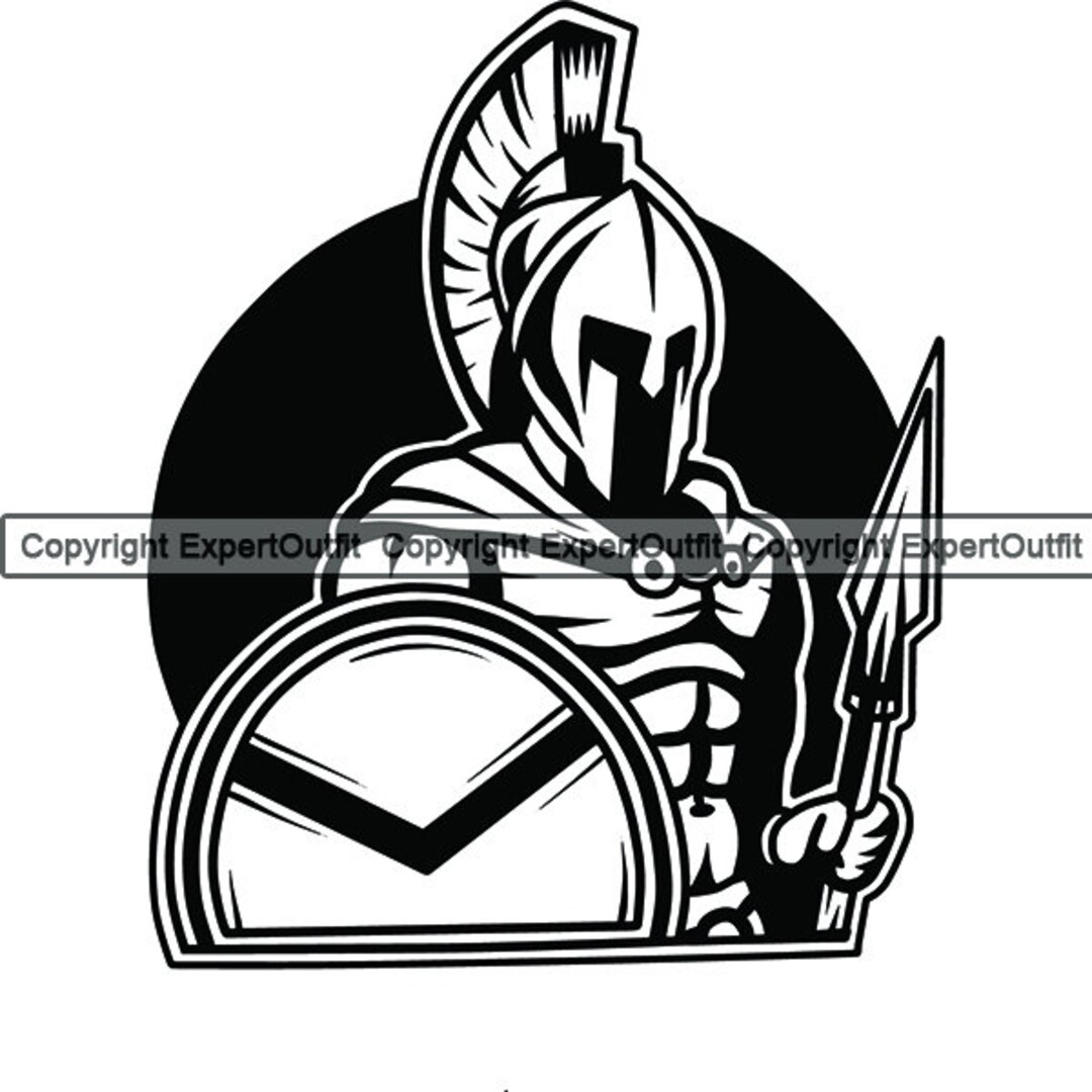 Spartan Logo Greek Warrior Roman Soldier Spear Helmet Armor War Fantasy  Sports Emblem Logo.svg .PNG Clipart Clipart Vector Cut Cutting File - Etsy  Singapore