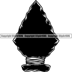 Indian Arrowhead Arrow Native American Warrior Weapon Bow Hunt Fight War Spear Tribe Tribal Logo .SVG .PNG Clipart Vector Cricut Cut Cutting