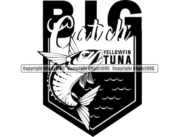 Tuna Fishing Logo Sword Fish Saltwater Ocean Deep Sea Sport Game Rod Reel  Yellowfin Bluefin Albacore Boat SVG PNG Clipart Vector Cut Cutting -   Canada