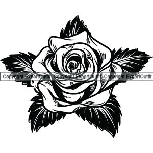 Rosa #10 Pétalo Brote Amor Flor Ramo Espina Hoja Naturaleza Jardín Tatuaje Floral Flor Vacaciones Logo.SVG.PNG Clipart Vector Cricut Corte Corte