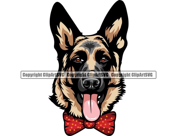 german shepherd bow tie