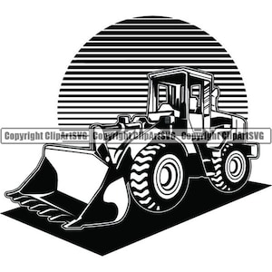 Baufahrzeug #7 Radlader Planierraupe Ausrüstung Builder Gebäude Build Fix Reparatur Logo .SVG .PNG Clipart Vektor Cricut Cut Cutting