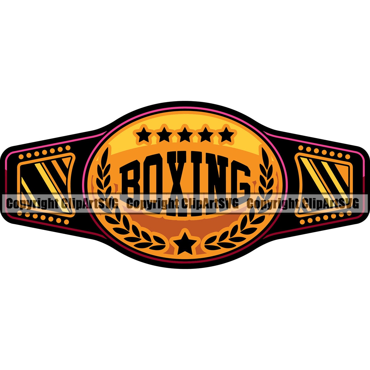 Boxing Championship Belt Drawing