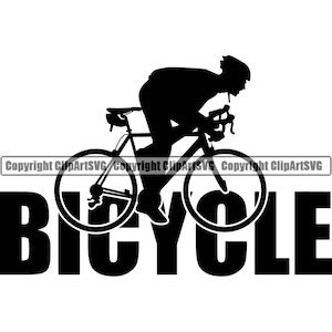 Fietscyclus Fietsen Fietser Fiets Sport Racing Race 10 Snelheid Word Tekst Naam Art Design Logo SVG PNG Vector Clipart Cut Cricut Cutting File