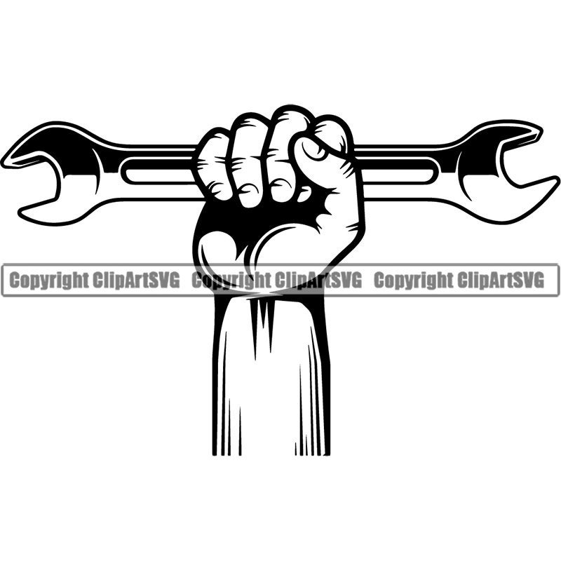Construction Logo 68 Wrench Tool Mechanic Hand Toolbox Etsy