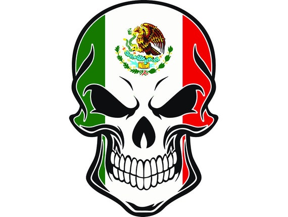 Mexico Skull Shaped Flag Mexican Spanish North America Country | Etsy