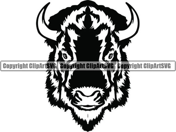 Buffalo 6 Bison Head Wild Animal Wildlife Mascot Company Logo Etsy