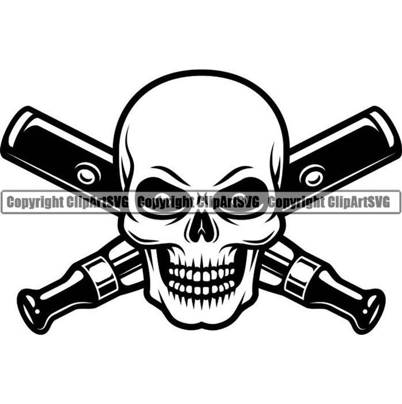 Vaporizer Logo 12 Vape Vapor Crossed Skull Smoking Smoke Etsy